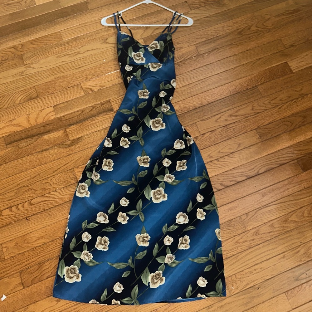 Floral Blue Maxi Dress